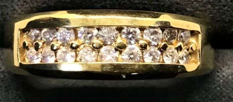 MEN’S 14K YELLOW GOLD NATURAL DIAMOND WEDDING BAND