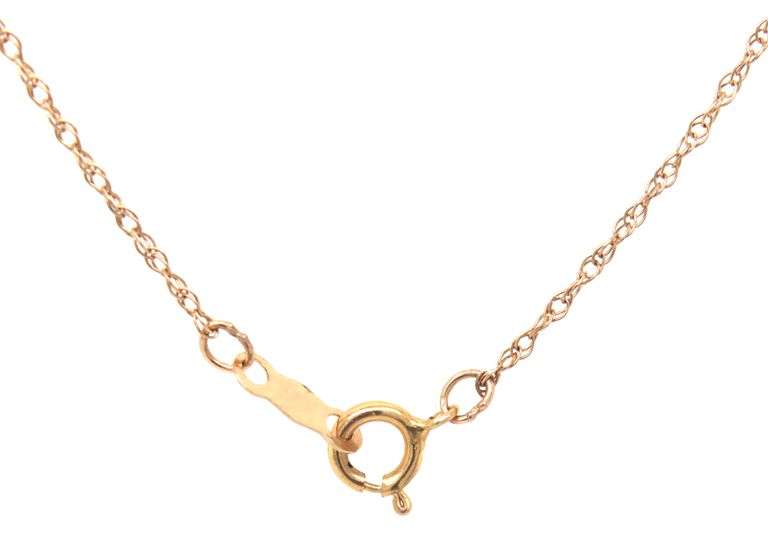 14kt Yellow gold black onyx loop pendant enhancer on chain