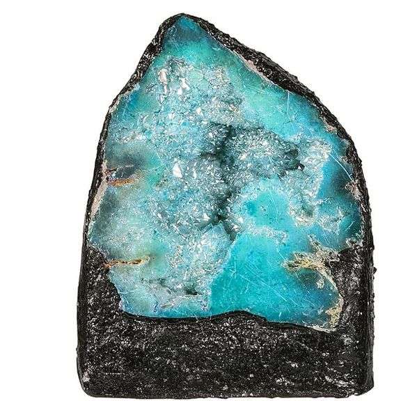 Blue Aura Quartz Natural Crystal Geode