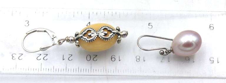 4 Pairs of 925 sterling silver earrings