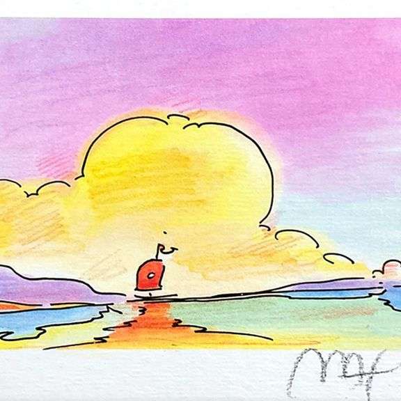 Sailboat on the Horizon by Peter Max