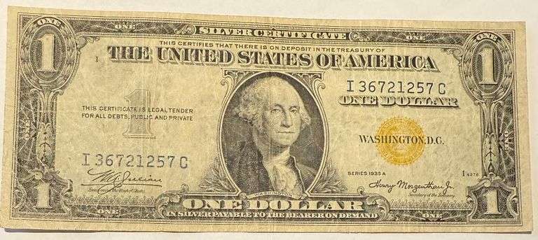 $1 Near Slider 1935A North Africa Emergency Issue Silver Certificate