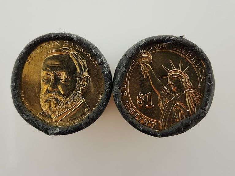 Benjamin Harrison P+D Presidential Dollar Rolls