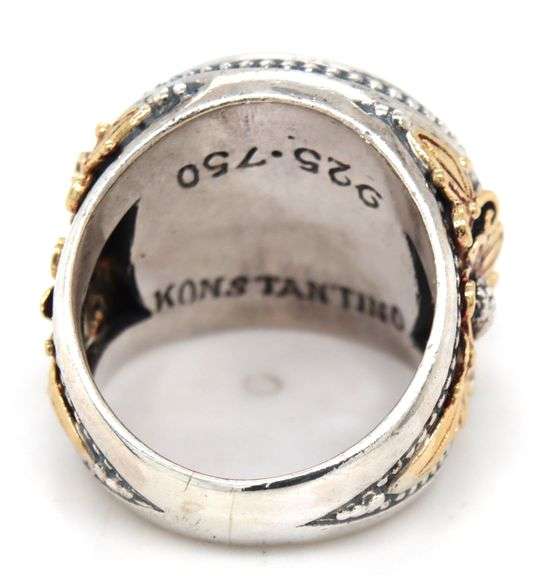 Konstantino multi gemstone pave ring