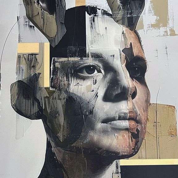 Stunning Original Mixed-Media on Canvas by Erik Rico