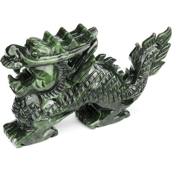 Hand-Carved Jade Dragon