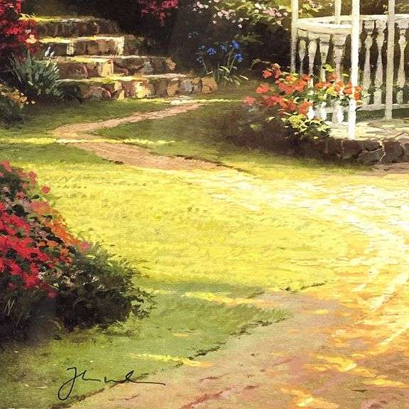 Lilac Gazebo by  Kinkade (1958-2012)