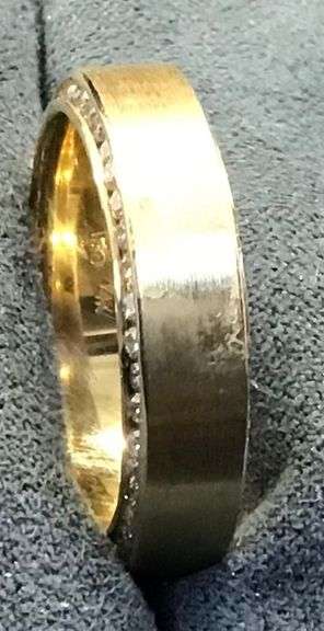 MEN’S 14K YELLOW GOLD LAB DIAMOND WEDDING BAND