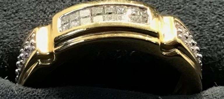 MEN’S 14K YELLOW GOLD NATURAL DIAMOND WEDDING BAND