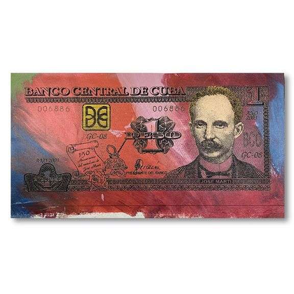 Cuban Money by Steve Kaufman (1960-2010)