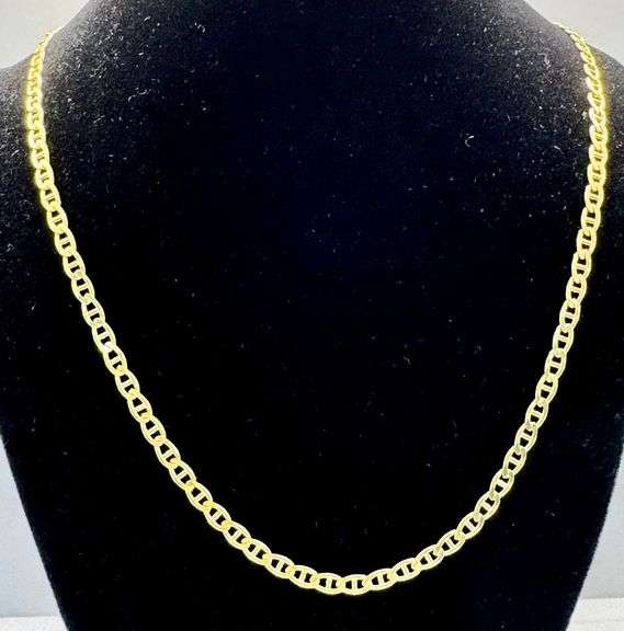 14K Yellow Gold Anchor Chain