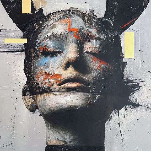 Stunning Original Mixed-Media on Canvas by Erik Rico
