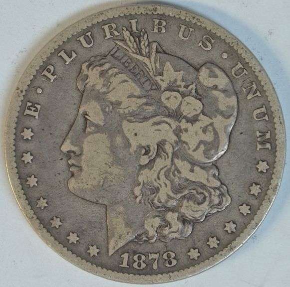 Nice VF 1878-CC Morgan Silver Dollar. Scarce