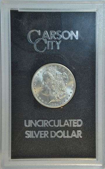 Choice BU 1884-CC Morgan Silver Dollar in GSA pack, box with cert
