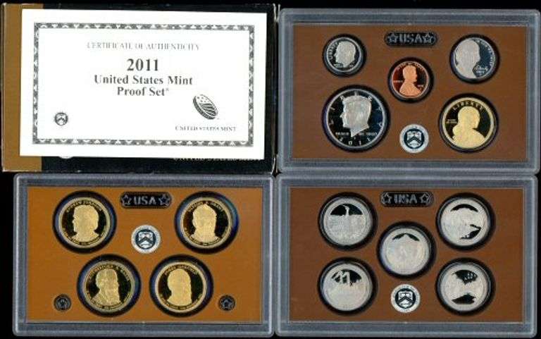 2011 14 Piece US Proof Set in Box w/CoA