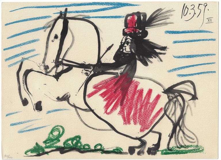 Rare First Edition Pablo Picasso Toros y Toreros Offset Lithograph 1961