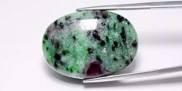 Spectacular and large! 52.74ct Ruby in Zoisite cabochon!