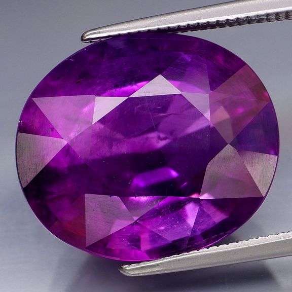 Top violet 12.77ct stormy untreated Bolivian Amethyst