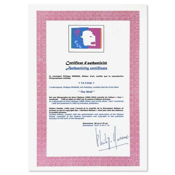 Le Loup (The Wolf) by Matisse