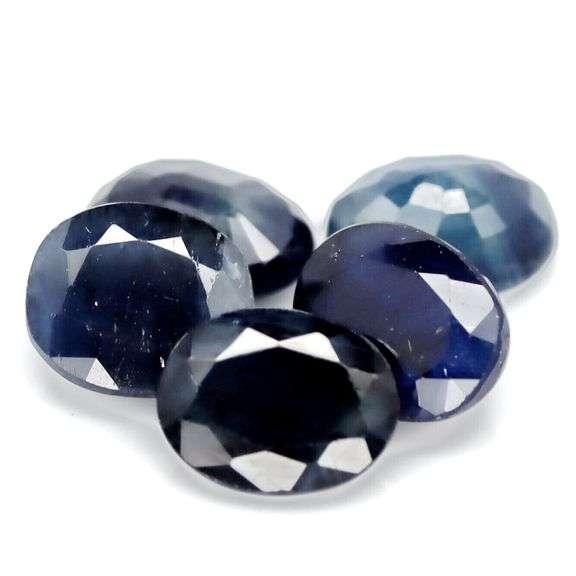 Heated Only! Heavy 7.12ct navy blue Sapphire set!