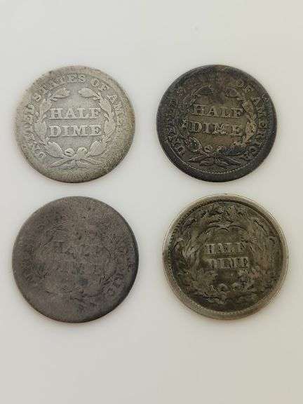 1841, 1854, 1857, 1870 Half Dimes Lot