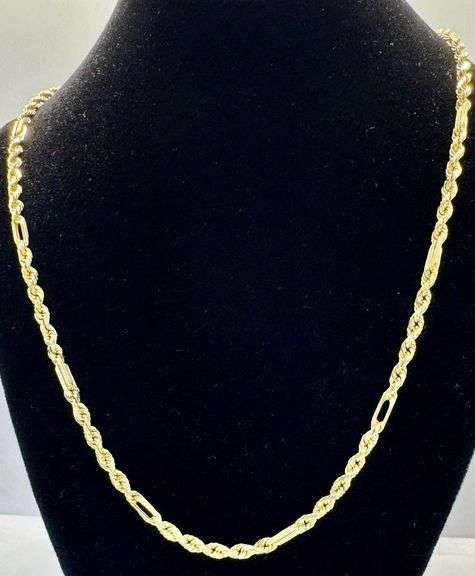 14K Yellow Gold Rope Chain