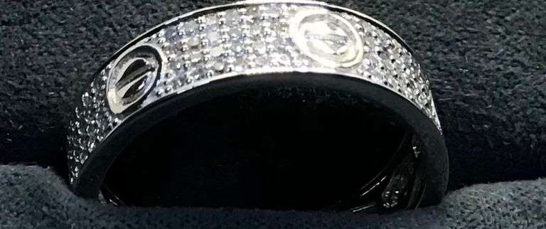 MEN’S 14K WHITE GOLD NATURAL DIAMOND WEDDING BAND