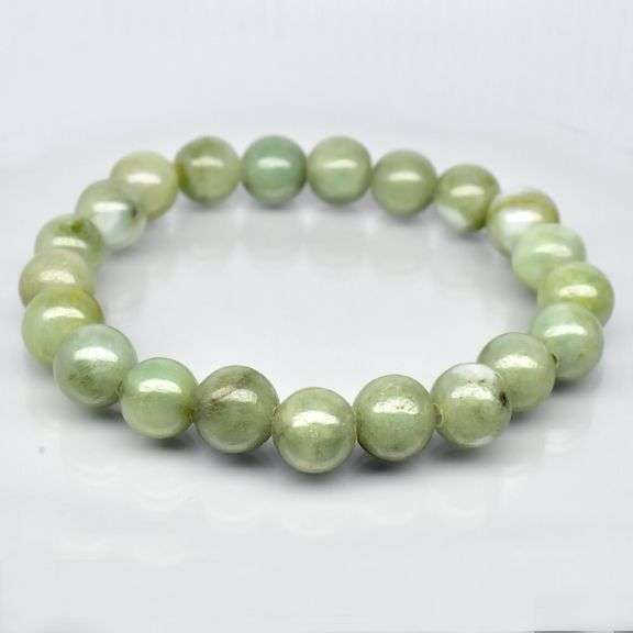 Natural! 155.49ct graduated Burmese Jade beaded bracelet