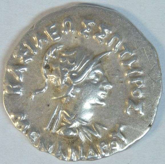 Super Near Mint Bactria Silver Drachm, 160-145 BC