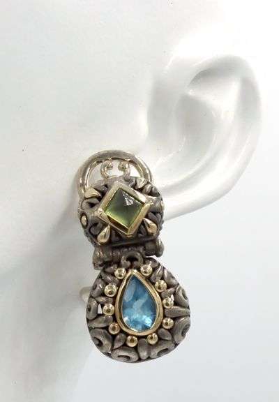 John Hardy Bati sari peridot earrings