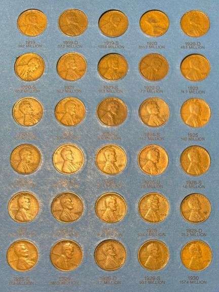 Mostly Complete Lincoln Set 1909-19400