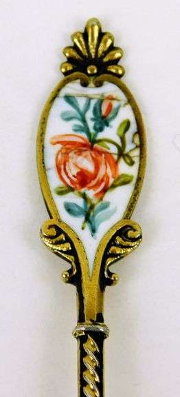 1894 Sterling Enameled Demi-Tasse Spoon