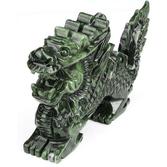 Hand-Carved Jade Dragon