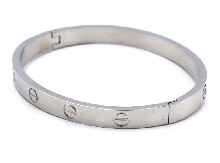 Stainless steel love bangle bracelet