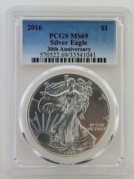 2016 American Silver Eagle Anniversary, PCGS MS69