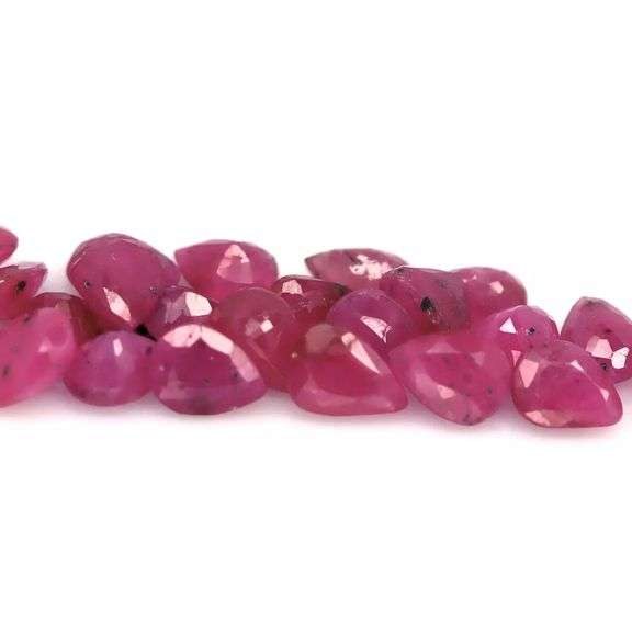 Rich 7.17ct reddish pink Ruby set from Madagascar