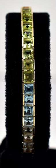 Marvelous Multi-Gem Bracelet in 14K Yellow Gold