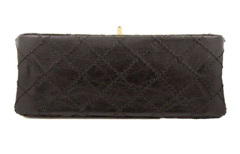 Chanel Aged Calfskin Quilted 2.55 Reissue 225 Black Flap Bag