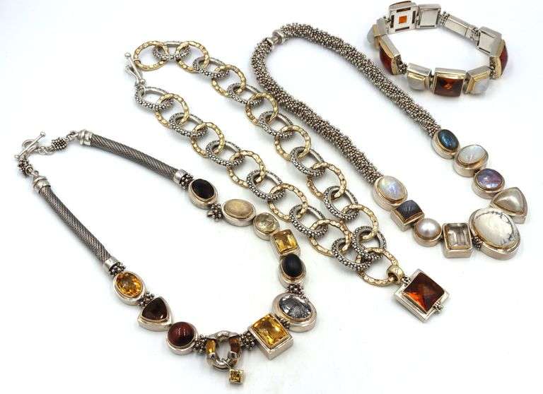 Group lot of Vintage 925 sterling silver Michael Dawkins Jewelry