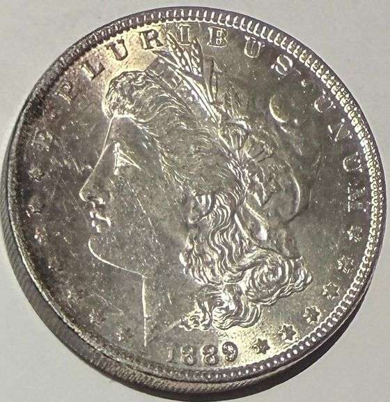 1889 BU Raw Frosty White Morgan Dollar