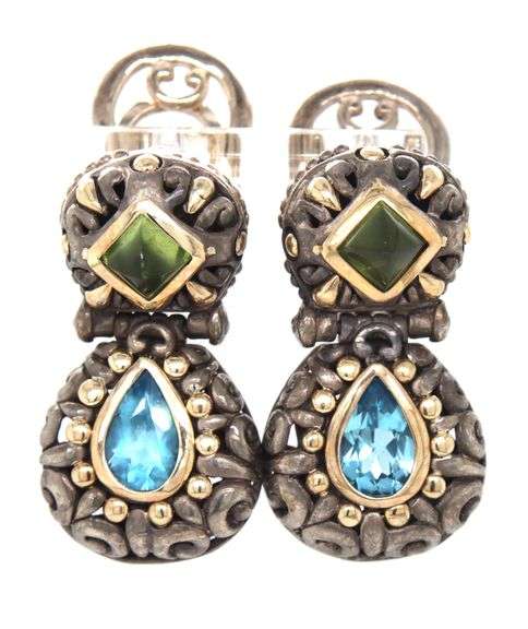 John Hardy Bati sari peridot earrings