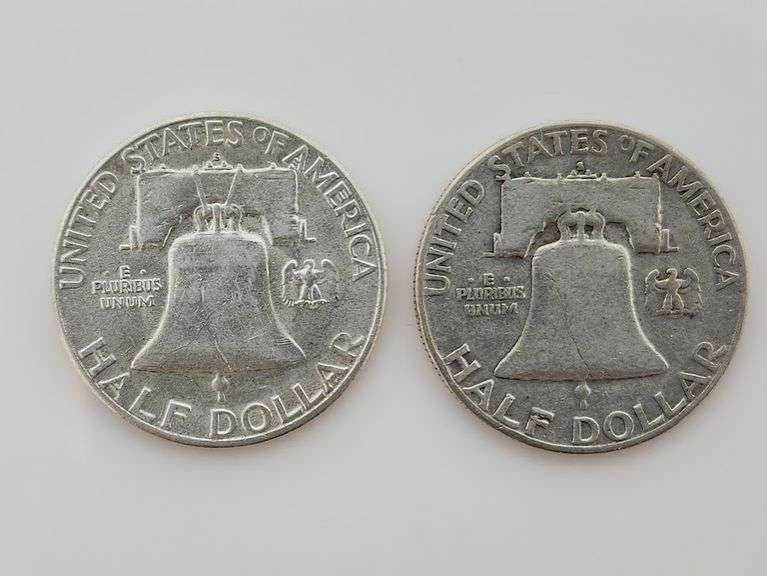 Lot of 2 1952 S Franklin Half Dollars