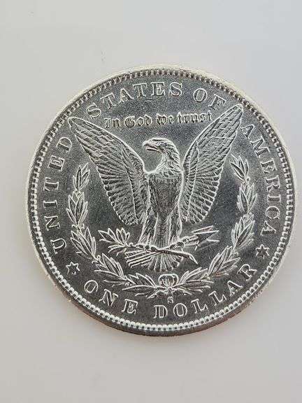 1890 S Morgan Silver Dollar, Cleaned