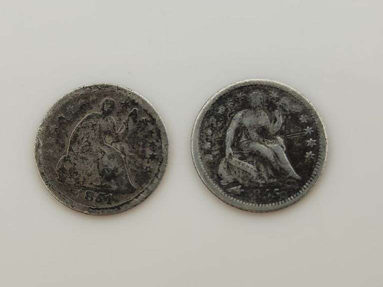 1851-O & 1855-O 1/2 Dimes