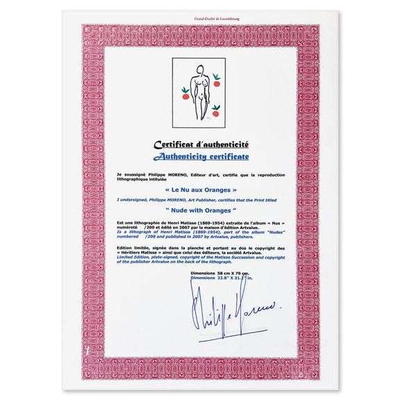 Le Nu aux oranges by Matisse