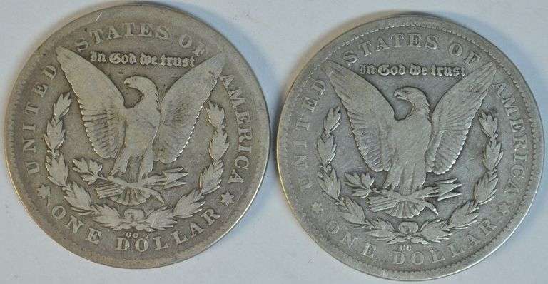 Scarce 1878-CC & Rare 1879-CC Morgan Silver Dollars