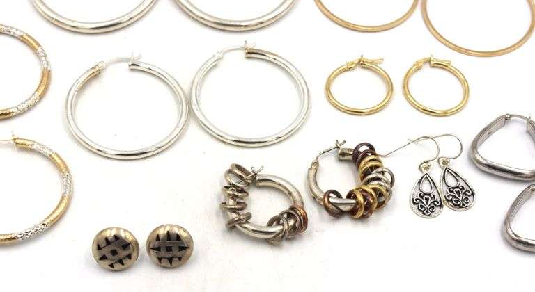 Group lot of Vintage 925 sterling silver earrings