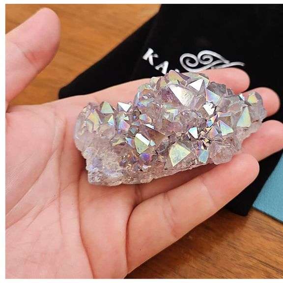 Angel Amethyst Geode Titanium Bonded Quartz Crystal