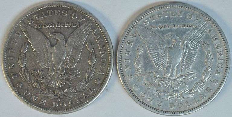 Scarce 1883-S & 1898-S Morgan Silver Dollars. Upper end