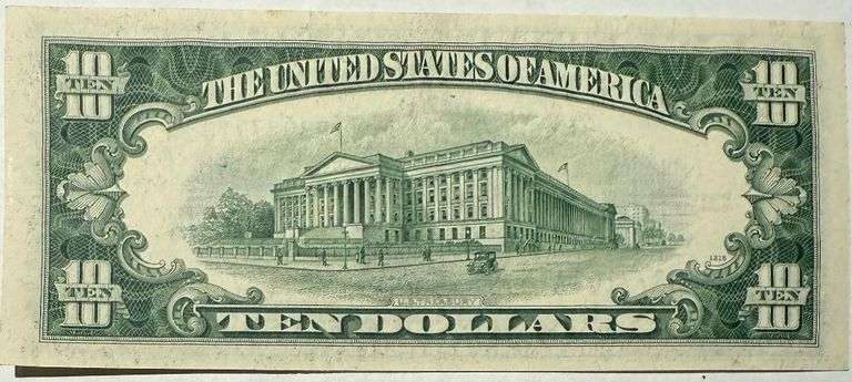 1934 D $10 CH CU Silver Certificate